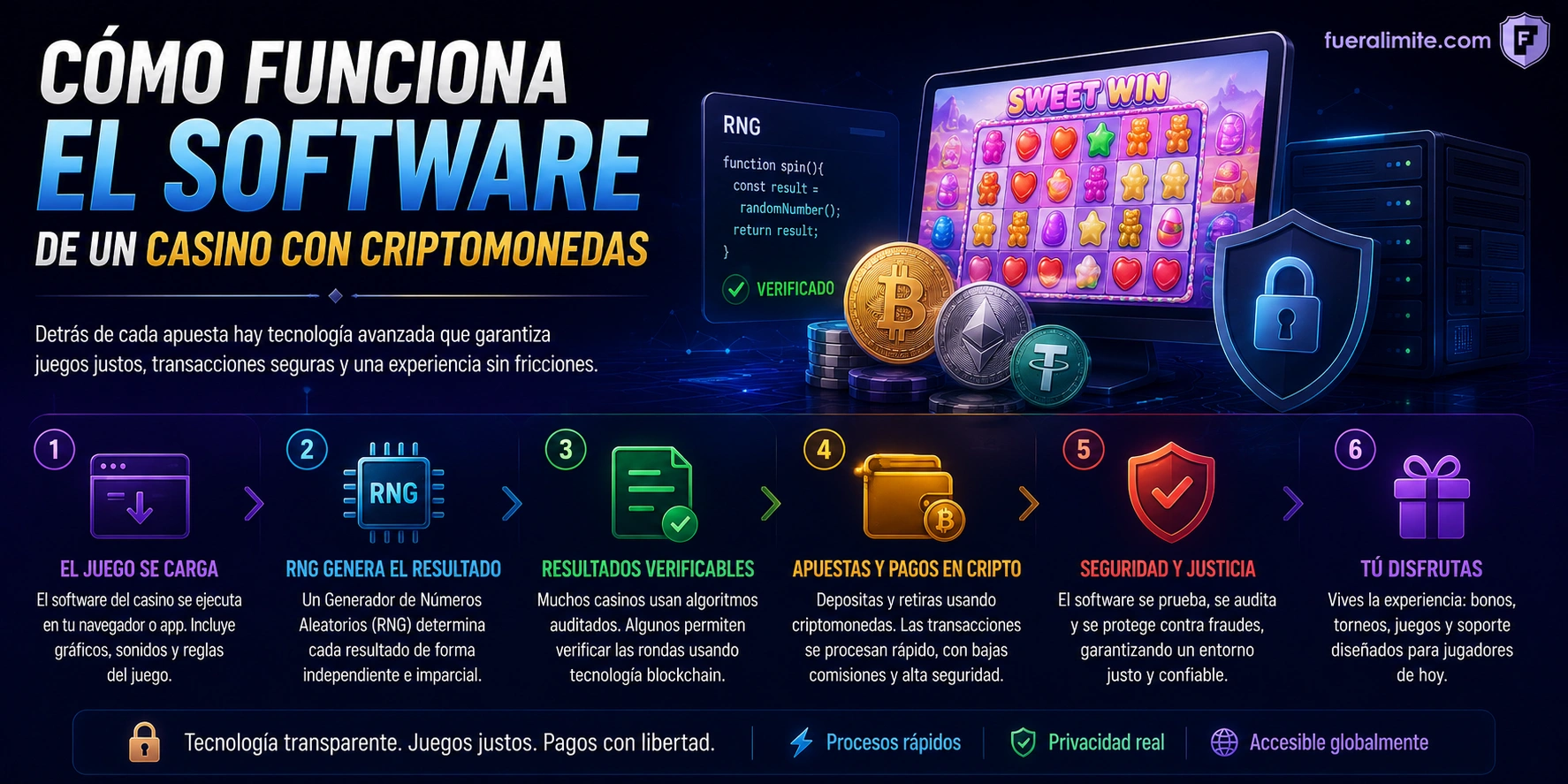 Cómo funciona el software de un casino con criptomonedas
