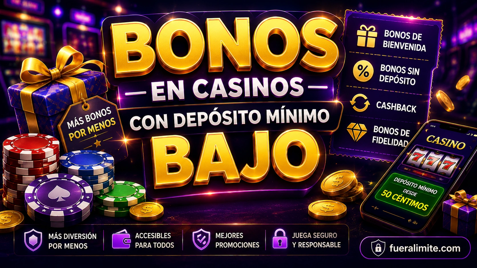 Bonos en Casinos con Depósito Mínimo Bajo Bonos en Casinos con Depósito Mínimo Bajo