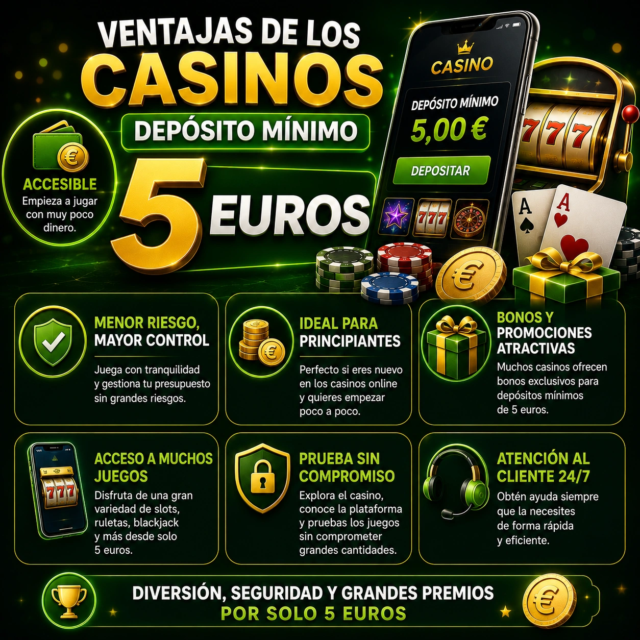 Ventajas de los casinos depósito mínimo 5 euros