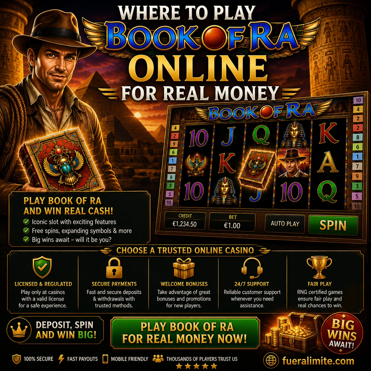 Where to Play Book of Ra Online for Real Money Where to Play Book of Ra Online for Real Money