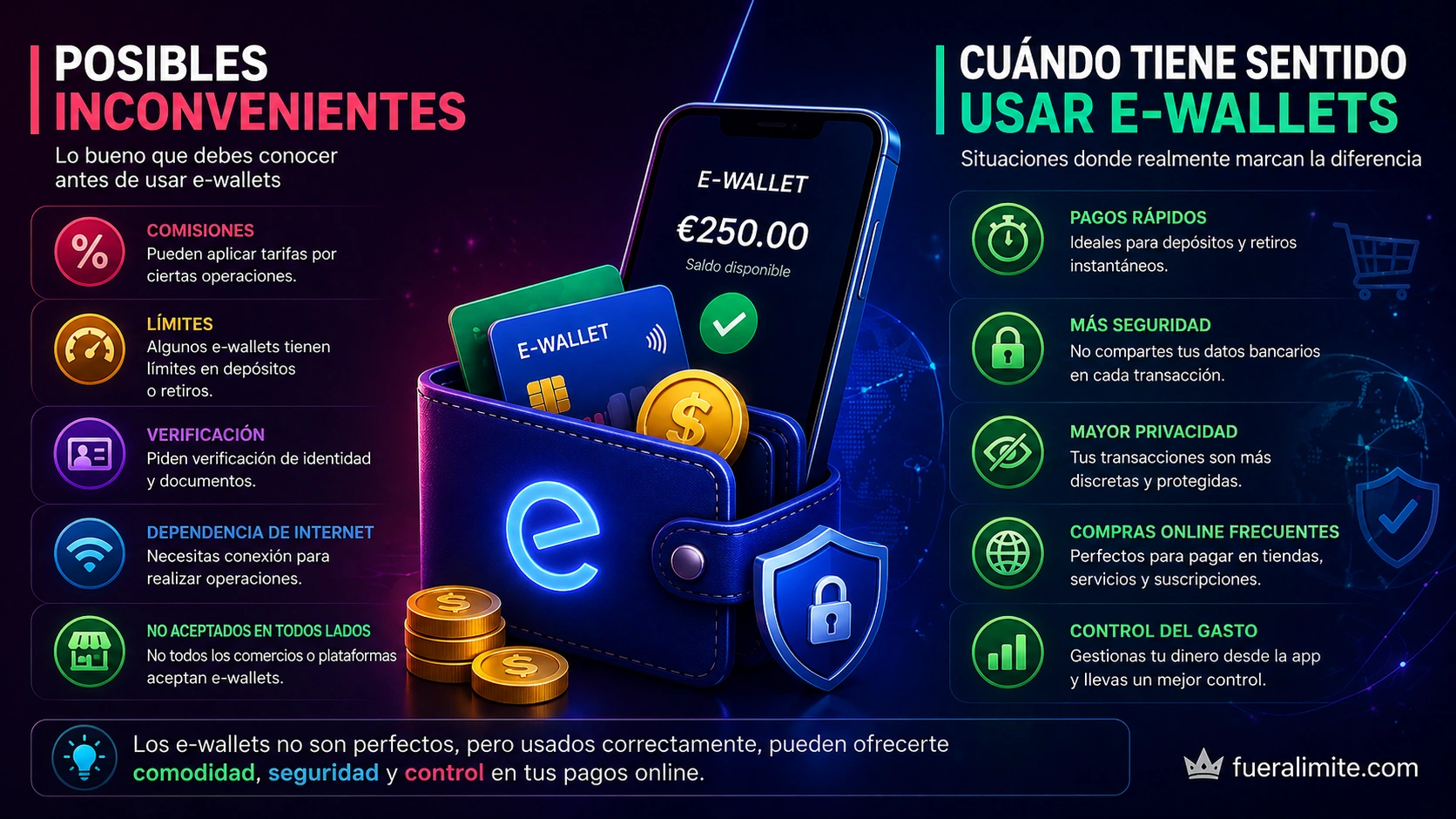 Posibles inconvenientes | Cuándo tiene sentido usar e-wallets Posibles inconvenientes | Cuándo tiene sentido usar e-wallets
