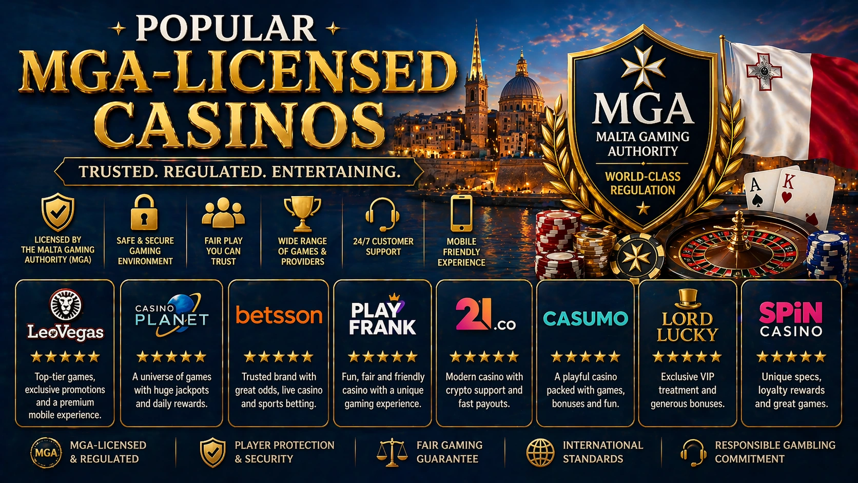 Popular MGA-Licensed Casinos