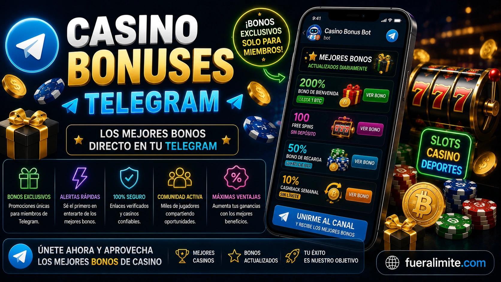 Casino Bonuses Telegram: Qué Bonos Encontrarás y Cuáles Valen la Pena