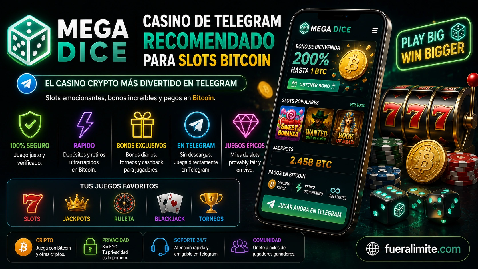 Mega Dice – Casino de Telegram Recomendado para Slots Bitcoin Mega Dice – Casino de Telegram Recomendado para Slots Bitcoin
