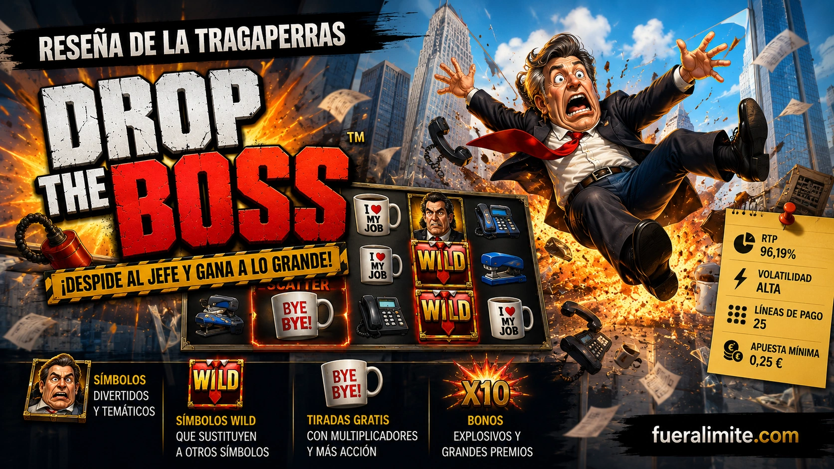 Reseña de la tragaperras «Drop the Boss» Reseña de la tragaperras «Drop the Boss»