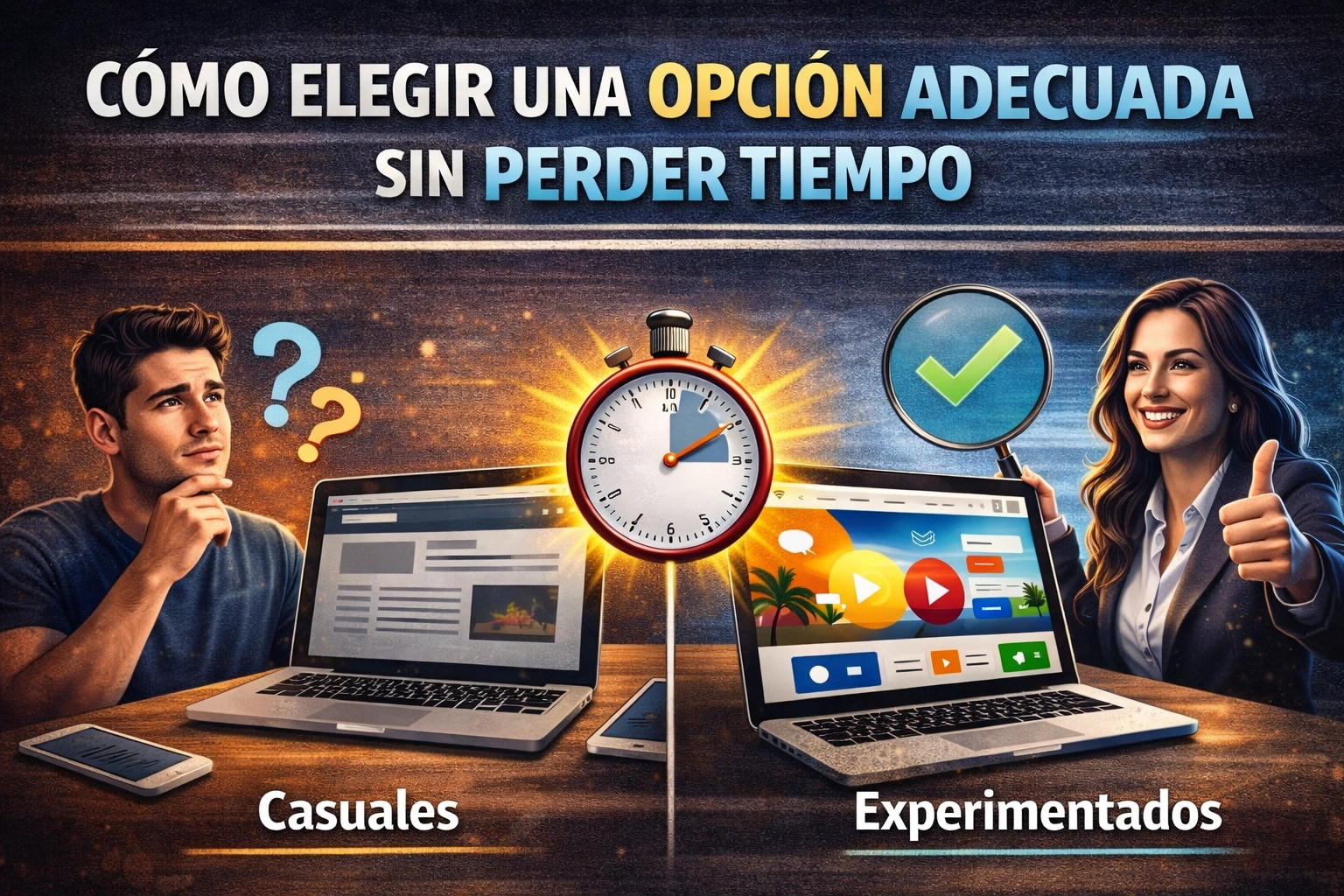 Cómo elegir una opción adecuada sin perder tiempo Cómo elegir una opción adecuada sin perder tiempo