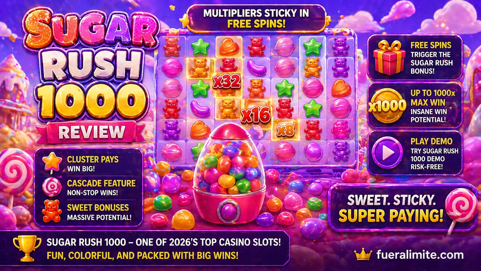 Sugar Rush 1000 Review 2026: Pragmatic Play's Sweetest High-Volatility Slot
