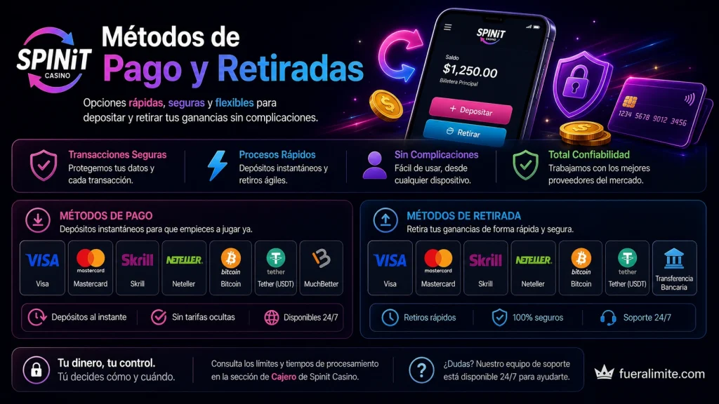 Métodos de Pago y Retiradas Métodos de Pago y Retiradas