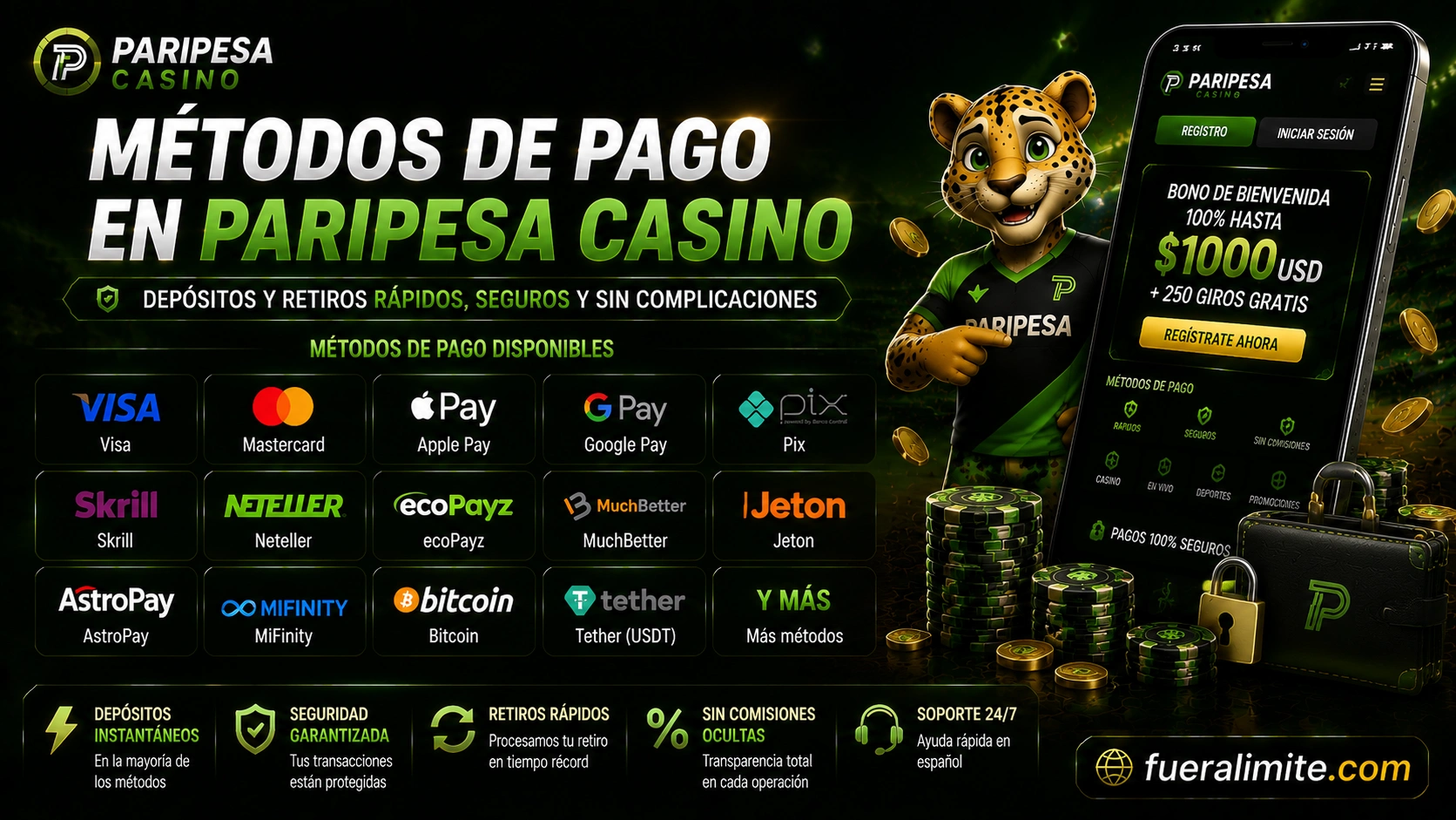 Métodos de pago en Paripesa Casino Métodos de pago en Paripesa Casino