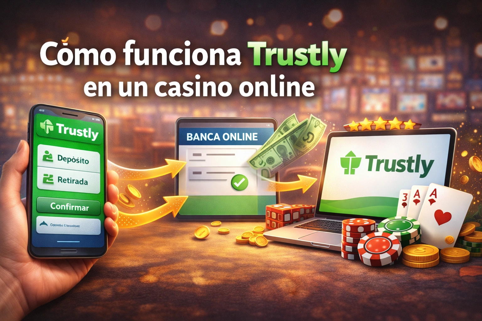 Cómo funciona Trustly en un casino online