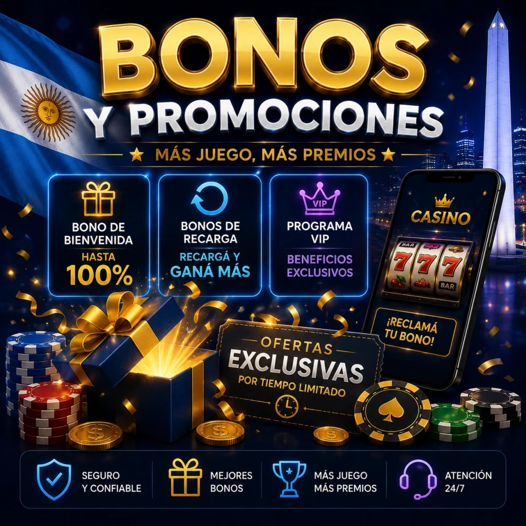 Bonos y Promociones: Qué Buscar en los Mejores Casinos Online de Argentina