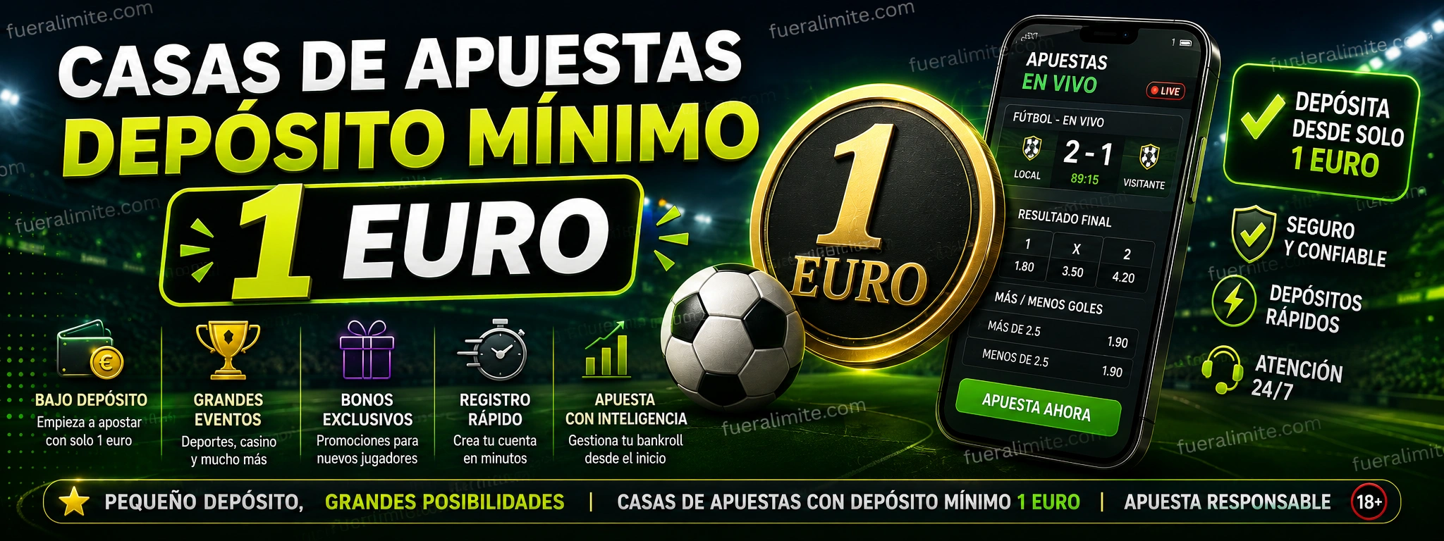 Casas de Apuestas Depósito Mínimo 1 Euro