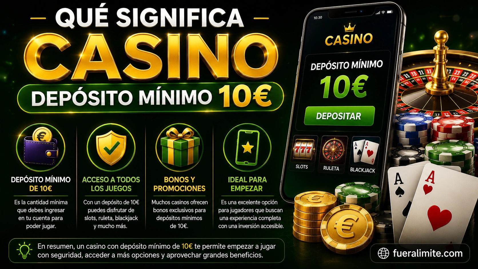 Qué significa casino depósito mínimo 10€