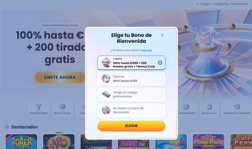 Registro en CasinoLab