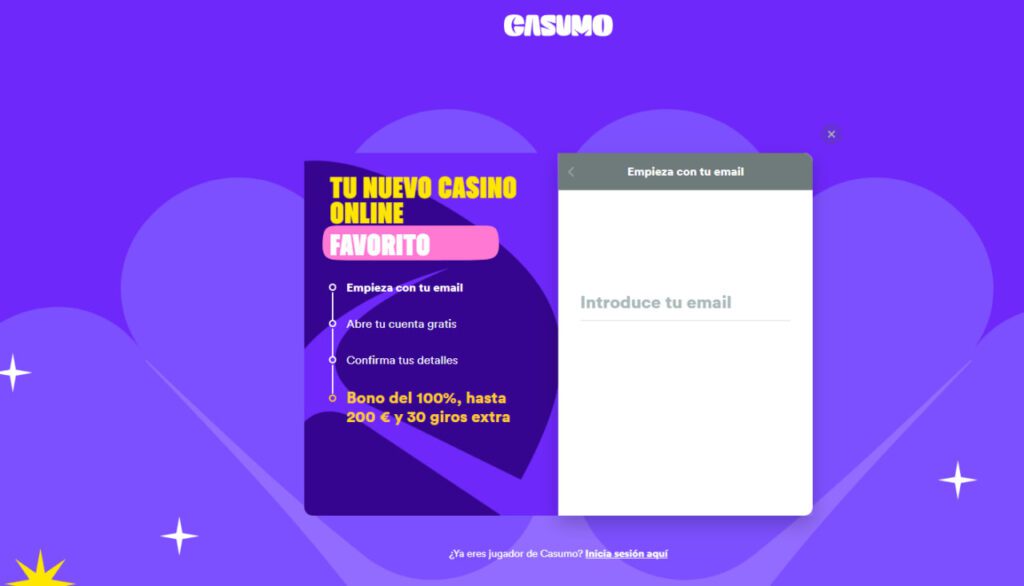 Iniciar sesión en Casumo