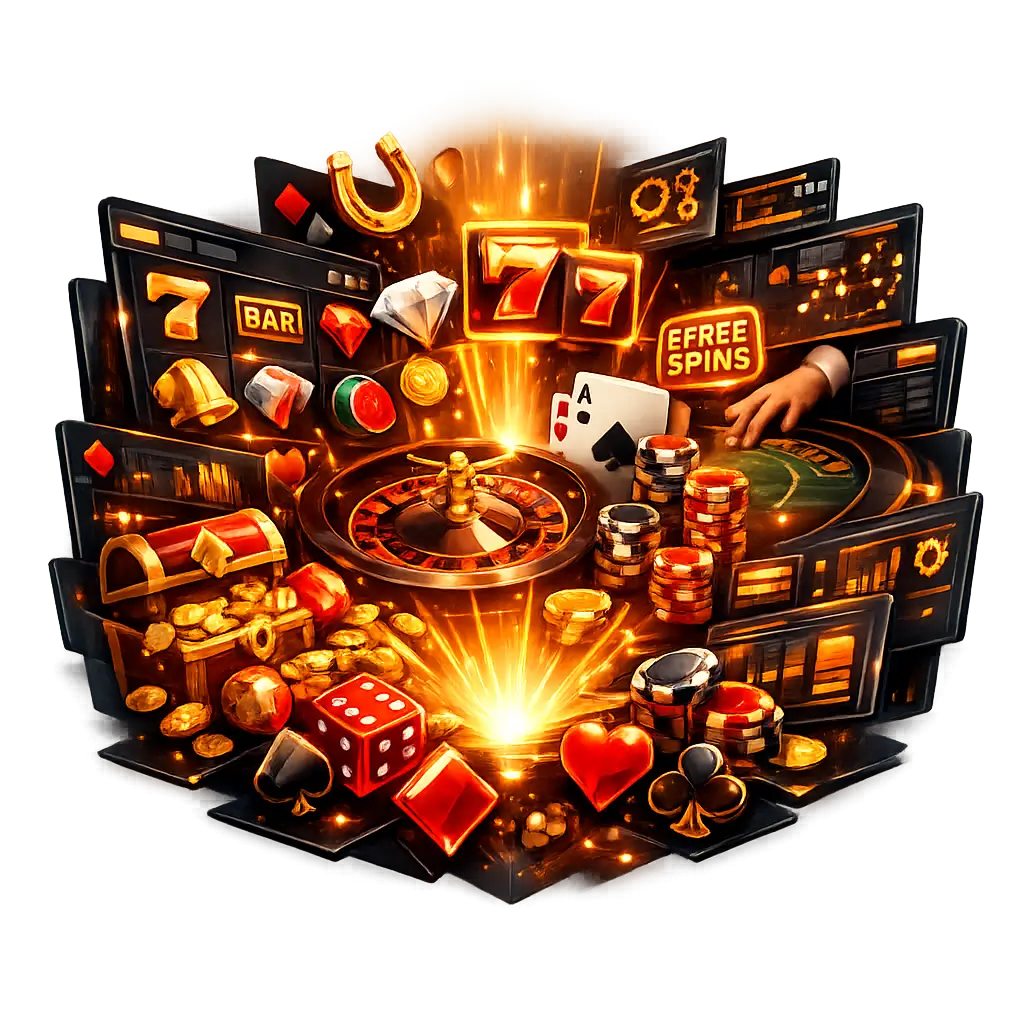 Catálogo de juegos, casino en vivo y software
