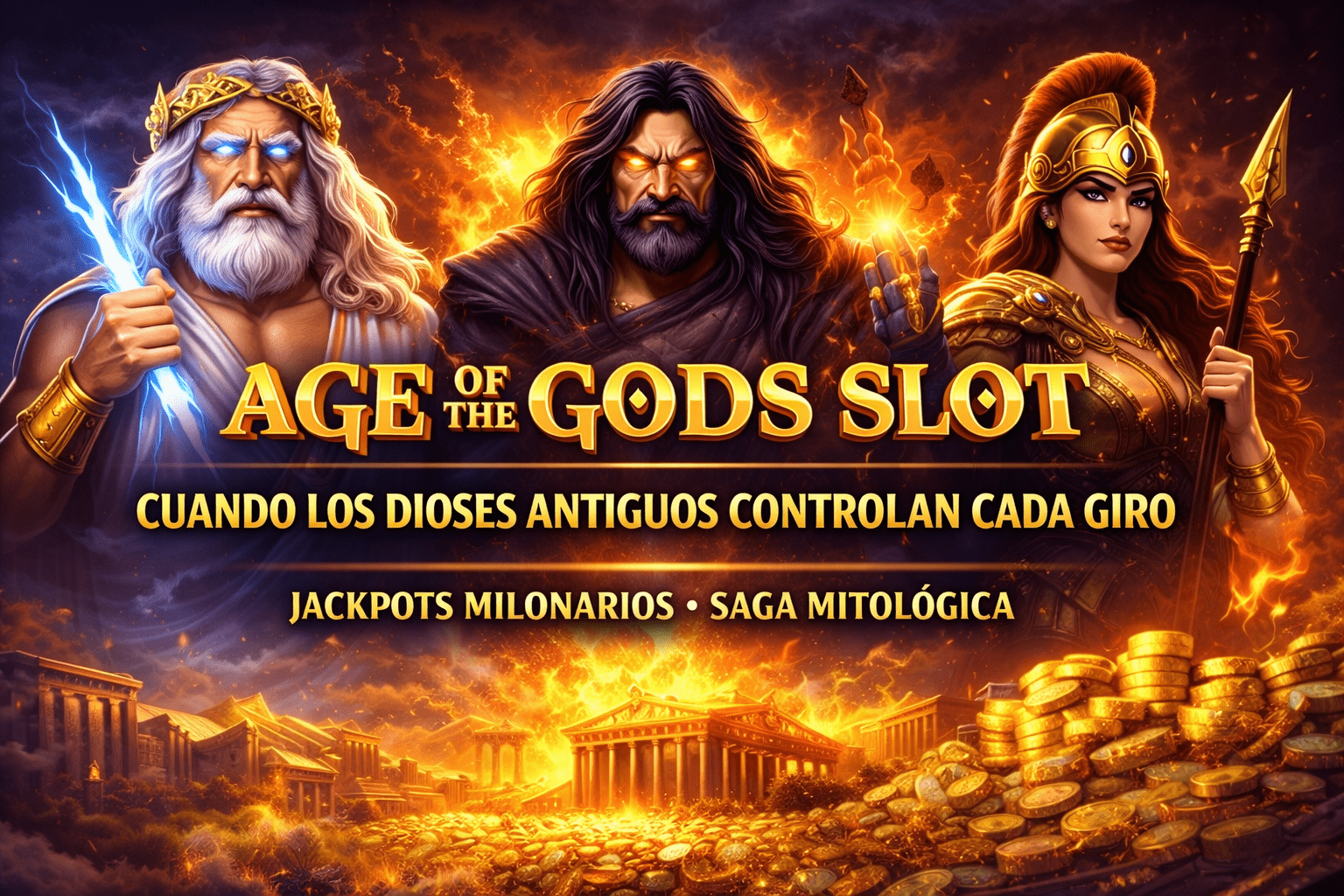 Age of the Gods Slot con Zeus, Hades y Atenea y jackpots progresivos