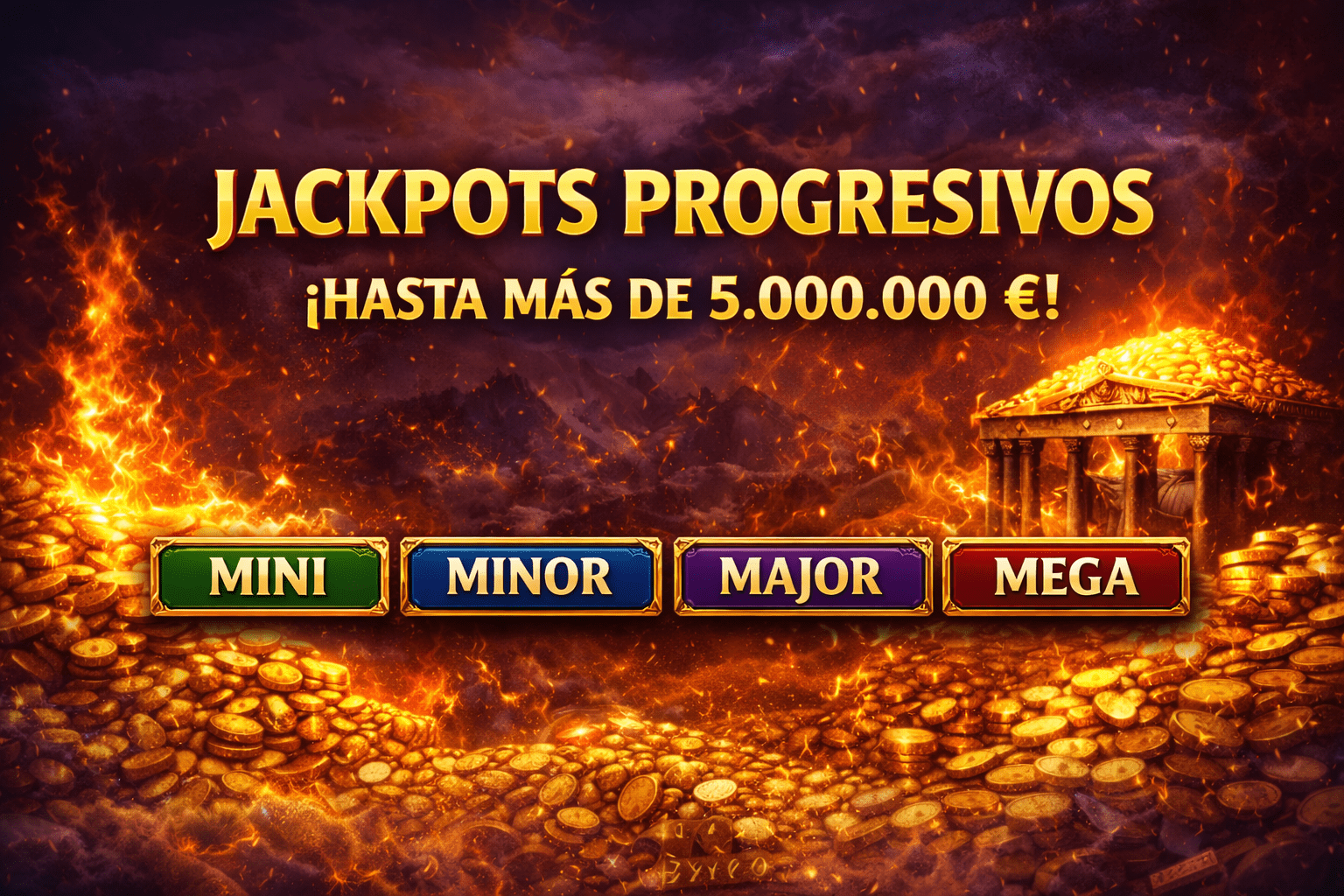 Jackpots progresivos de Age of the Gods hasta más de 5 millones de euros