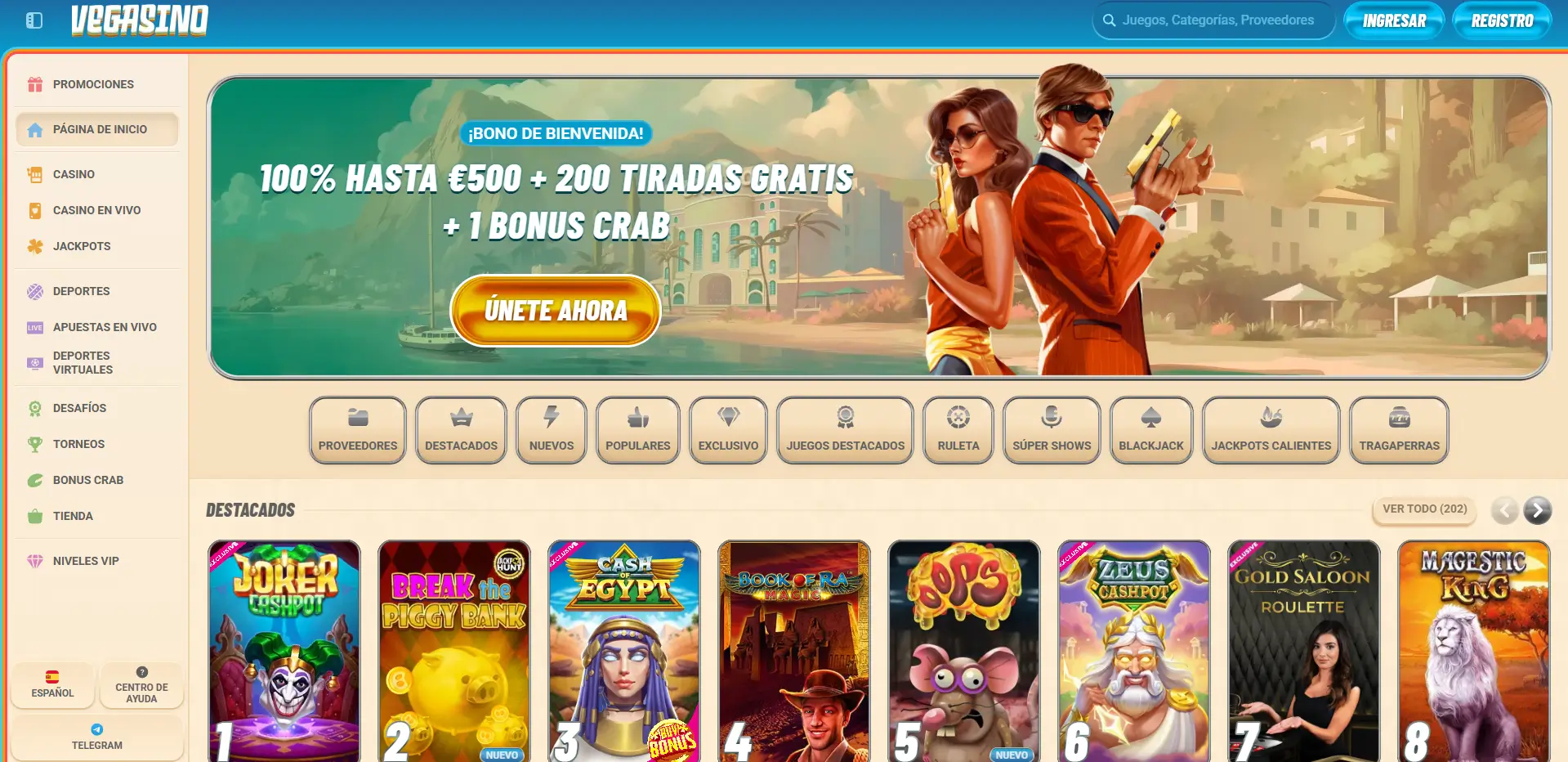 Vegasino Casino: Full Review