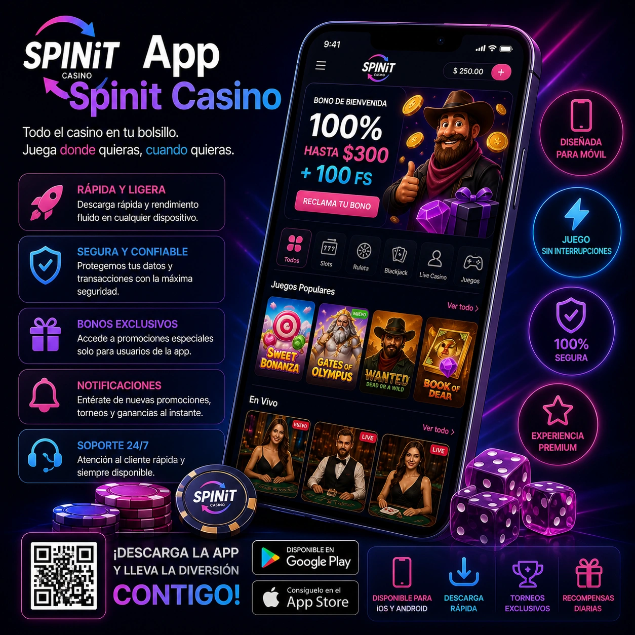 App Spinit Casino: Experiencia en Móvil App Spinit Casino: Experiencia en Móvil