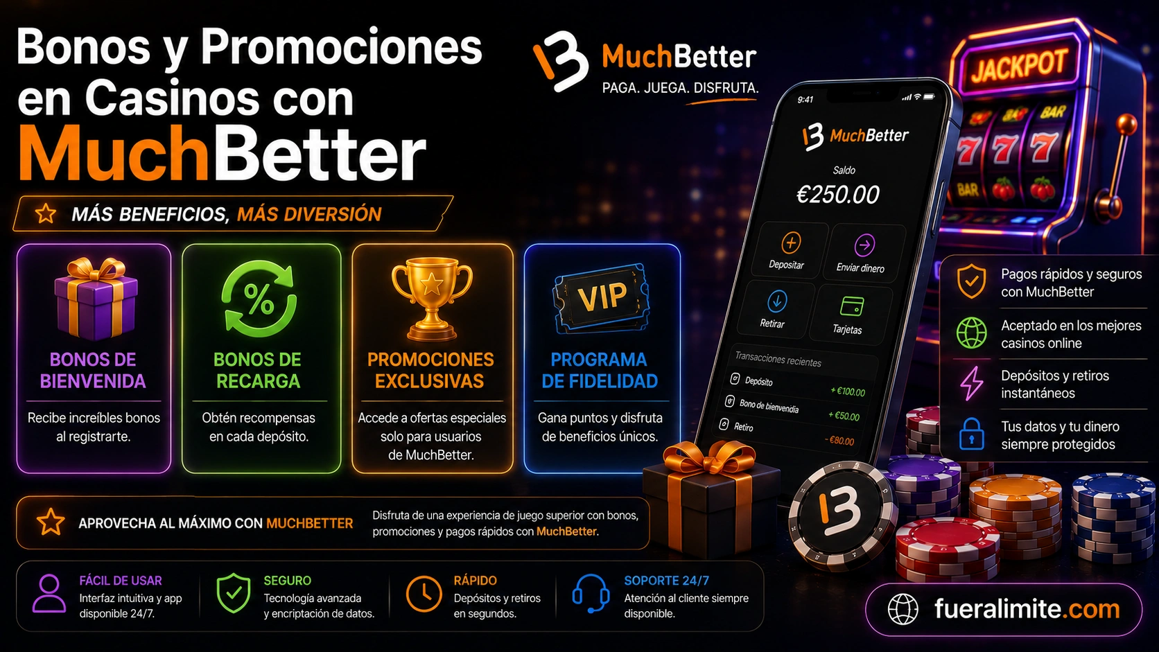 Bonos y Promociones en Casinos con MuchBetter