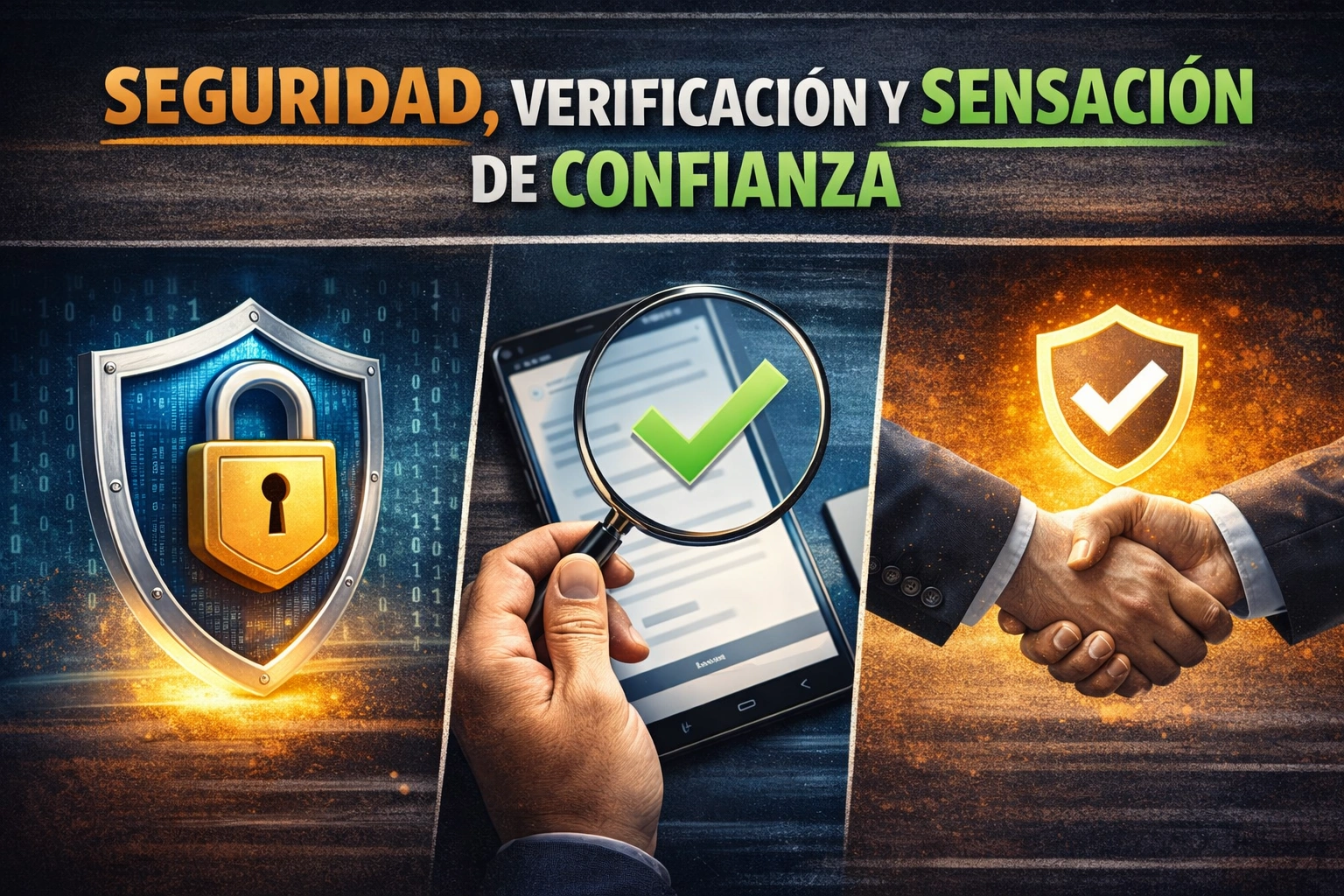 Seguridad, verificación y sensación de confianza Seguridad, verificación y sensación de confianza