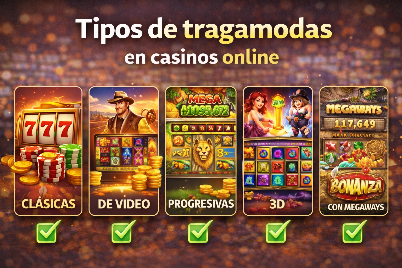 Tipos de tragamonedas en casinos online Tipos de tragamonedas en casinos online