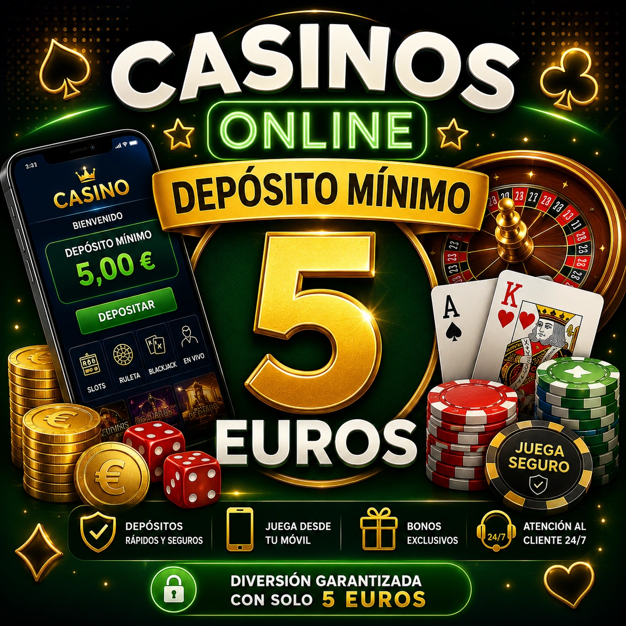 Casinos online depósito mínimo 5 euros