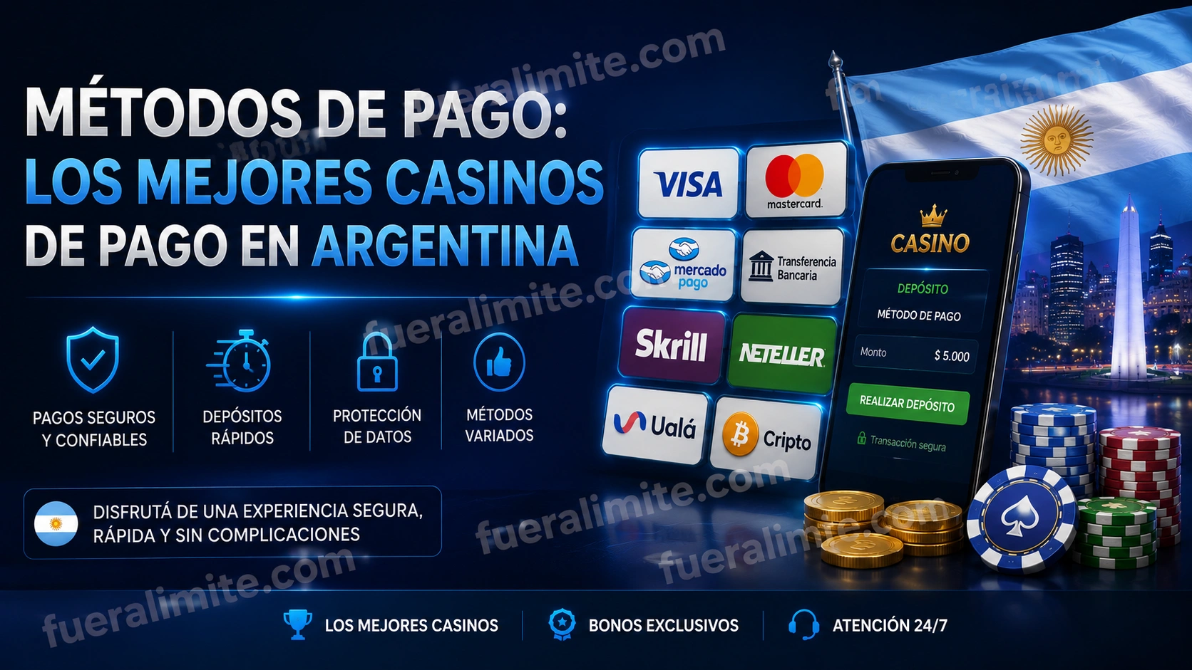 Métodos de Pago: Los Mejores Casinos de Pago en Argentina
