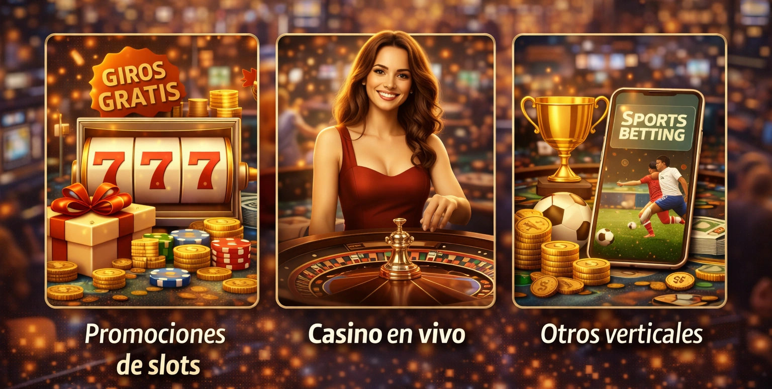 Promociones de slots, casino en vivo y otros verticales Promociones de slots, casino en vivo y otros verticales