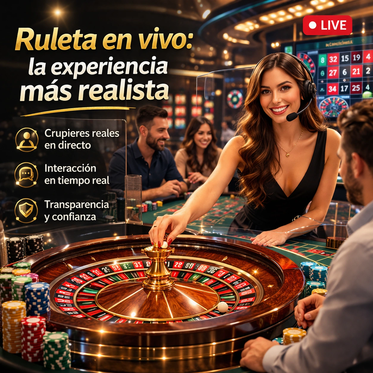 Ruleta en vivo: la experiencia más realista