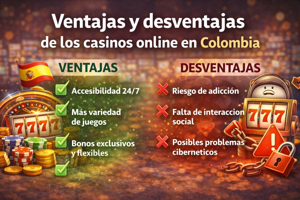Ventajas y desventajas de los casinos online en Colombia Ventajas y desventajas de los casinos online en Colombia