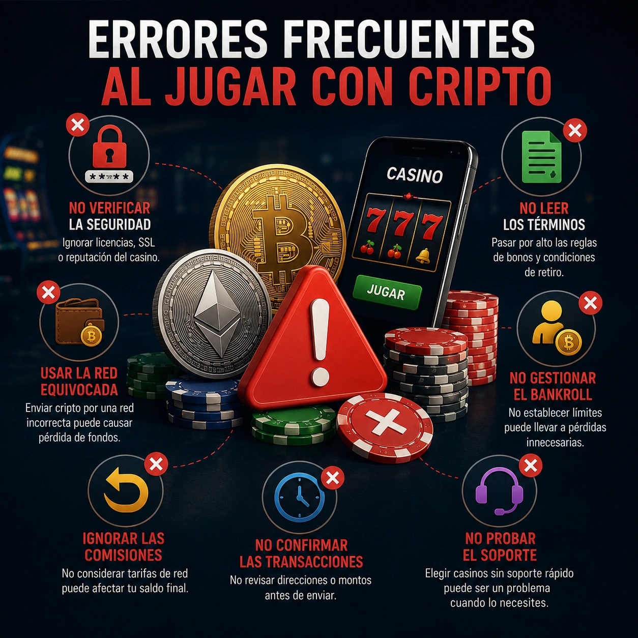 Errores frecuentes al jugar con cripto