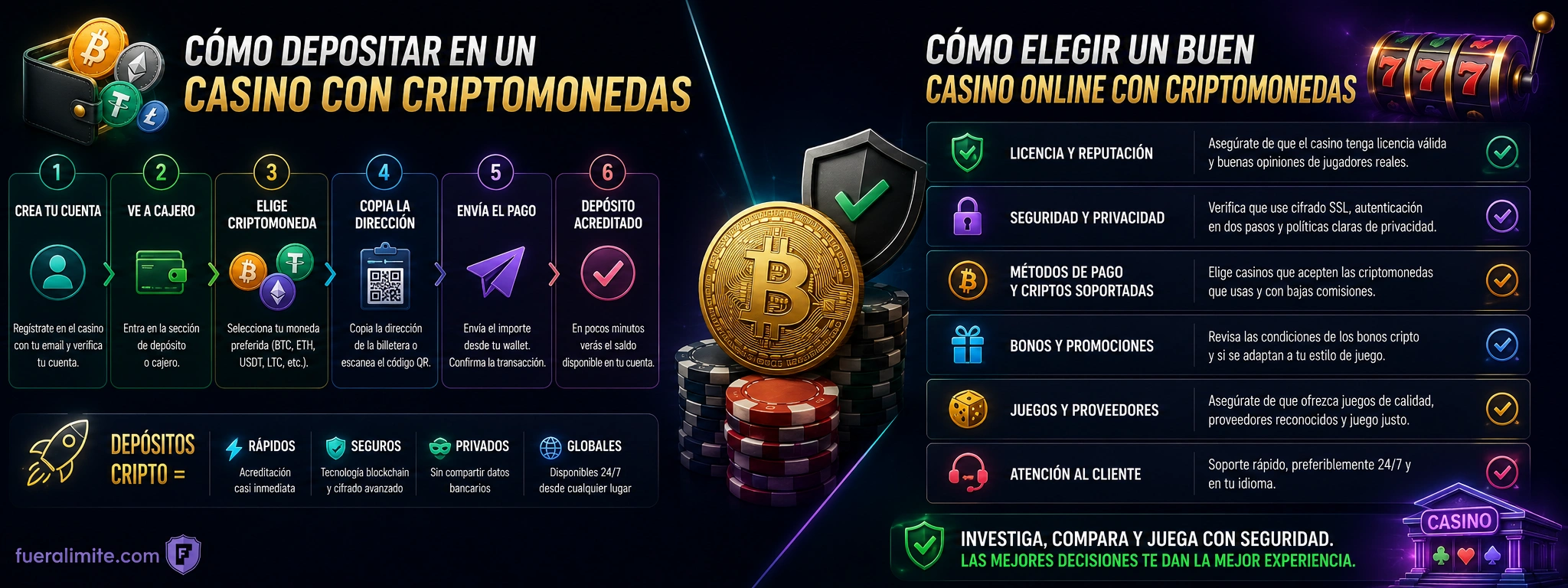 Cómo depositar en un casino con criptomonedas | Cómo elegir un buen casino online con criptomonedas