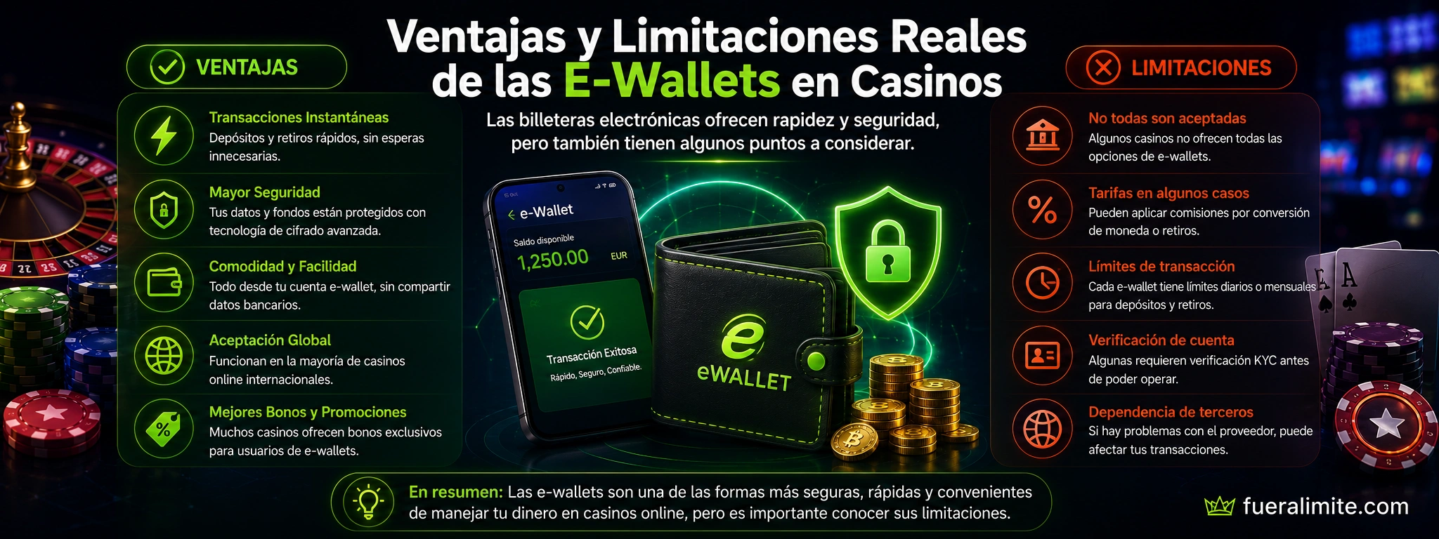 Ventajas y Limitaciones Reales de las E-Wallets en Casinos