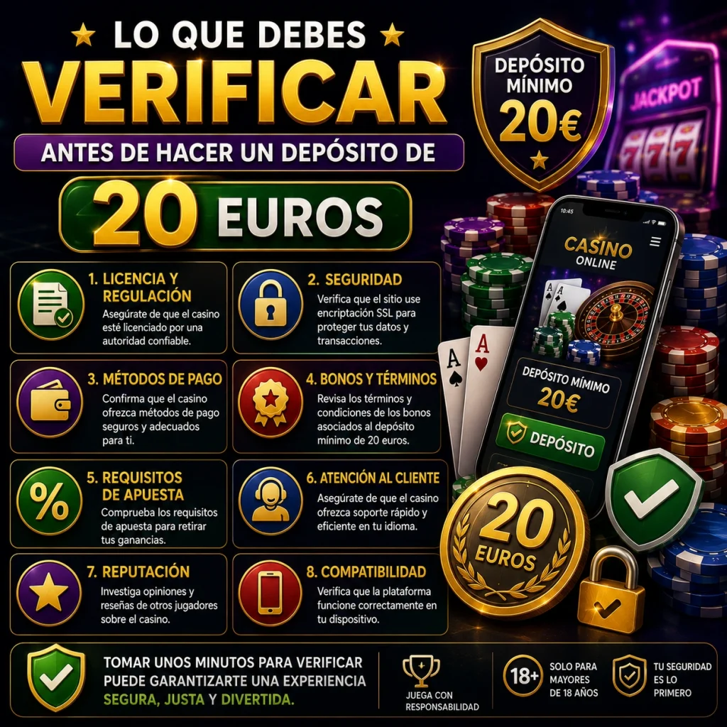 Lo Que Debes Verificar Antes de Hacer un Depósito de 20 Euros