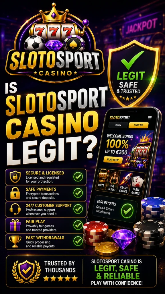 Is SLOTOSPORT Casino Legit?