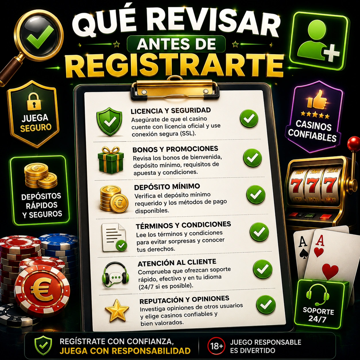 Qué revisar antes de registrarte