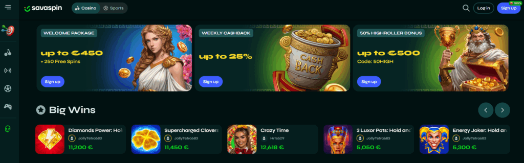 sava spin Bonos y promociones
